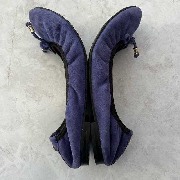 Ivanka Trump Purple Leather Ballet Bow Flats 7.5M - Picture 6 of 14